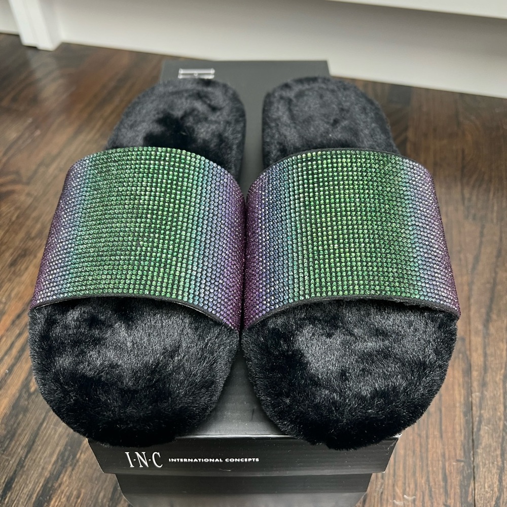 Inc sparkle slippers
